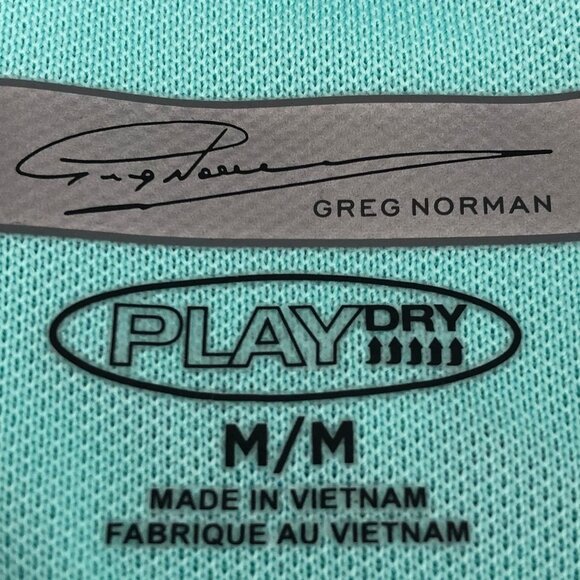 Greg Norman Play Dry Athletic Sleeveless Poly Golf Polo Shirt Green Sz M NWOT - Picture 7 of 10